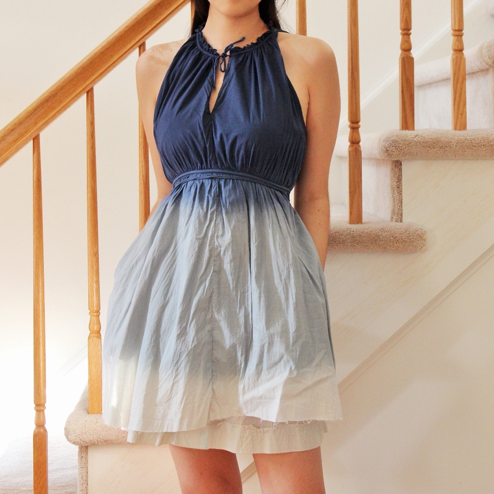 Blue Ombre Layered Dress